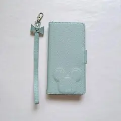 LG style3 L-41A ケース カバー手帳型 かわいい 型押し柄 ブルー