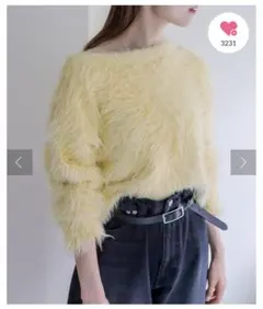 mystic シャギーショートカーディガン