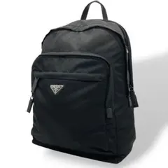良品 プラダ ナイロン×レザー 三角プレートロゴ リュック バックパック