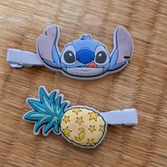 ディズニー スティッチ パイナップル ヘアクリップ