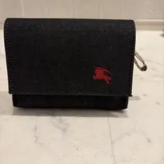 美品❣️BURBERRY✨バーバリー デニム ポーチ ミラー付き❣️のサムネイル