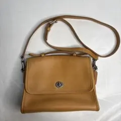 希少✨オールドコーチ ターンロック レザー ショルダーバッグ ブラウン