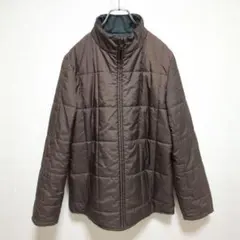 E1231 リバーシブル　キルティング　ジャケット　ブラウン　深緑　アウター