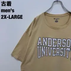 チャンピオン Tシャツ アンダーソン大学 NCAA カレッジ 黄色 2XL 古着