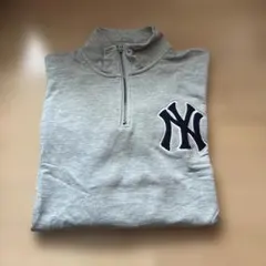 MLB New York Yankees ハーフジップ ニット グレー - メルカリ