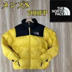 【ライトイエロー】ノースフェイス ヌプシ ダウンジャケット 700FP メンズS