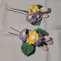 七五三などにに！　花の髪飾り 2個セット