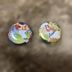 非売品❣️ペコちゃん缶バッチ　2個セット　平成