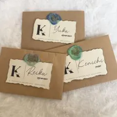 エスコートカード＊ウエディング/結婚式/披露宴/シーリングスタンプ/封筒