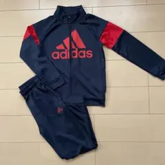 adidas ジャージ 上下　140 ネイビー　赤