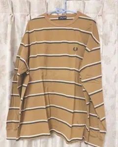FRED PERRY ブラウン ストライプ トレーナーのサムネイル
