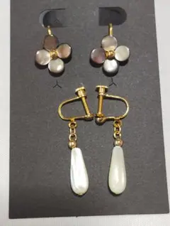 H*o様 夜光貝　イヤリングのセット