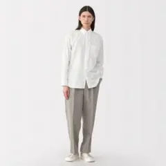 muji labo ムジラボ ポプリンレギュラーカラーシャツ 白 S 25ss