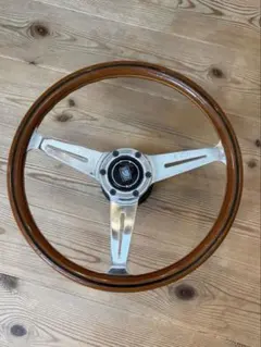 【希少ビンテージ】NARDI ナルディウッドステアリング 36φ ボス付き つー本物ナルディー クラシックウッドステアリング36.5パイ旧車