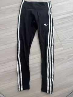 adidas Originals 3ストライプ レギンスブラックヨガトレーニングのサムネイル