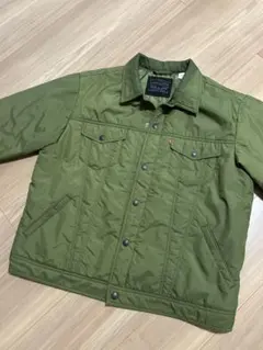 リーバイス トラッカージャケット ポリエステル素材 カーキ