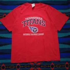 US古着 NFL 半袖Tシャツ プリントロゴ フットボール オーバーサイズ 赤のサムネイル