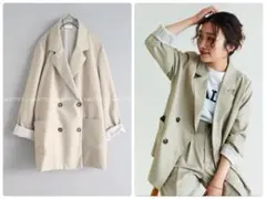 FREAK'S STORE 別注ダブルブレストジャケット テーラード ベージュのサムネイル