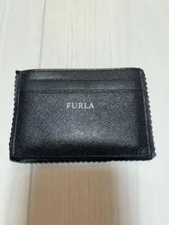FURLA ブラックレザー カードケース