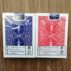 オハイオブルーシール●BICYCLE RIDER BACK トランプ 青 赤