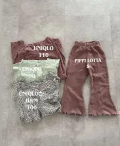 PIPPI LOTTA Sサイズ フリルパンツとUNIQLOレギンスセット