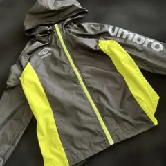 160 umbro フード付きジャケット グレー/イエロー