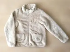 any FAM キッズ ボアジャケット 猫ポケット　フリース　ベージュ