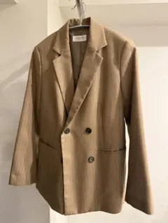 OPAQUE.CLIP ストライプ ダブルブレストジャケット