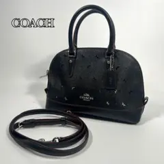 コーチ　ショルダーバッグ　2way バタフライ　サッチェル　ブラック