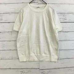 UNIQLO サマーニット L 白 クルーネック 春夏 綺麗 カジュアル 人気