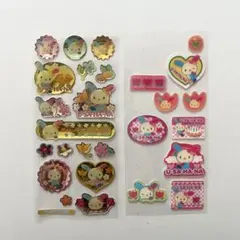 希少 平成レトロ サンリオ ウサハナ マイメロ立体など シール 当時物まとめ
