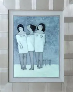 油絵 菅家令子 絵 絵画 インテリア F3-GB62023 風景 祈り 希望 油絵 菅家令子 絵 絵画インテリア額付(白) F3-GB62023 風景祈り希望