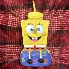 アメリカユニバ限定 スポンジボブ　タンブラーボトル　フィギュア　レア