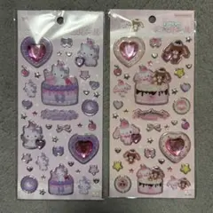 キラキラジュエルシール　サンリオ2点セット　シュガーバニーズ　チャーミーキティ