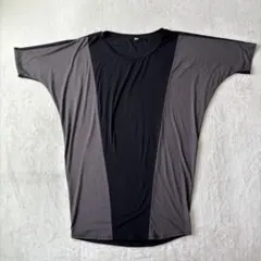 ユニクロ カットソー バイカラー 黒 Ｓ ドルマンスリーブ ゆったり Tシャツ