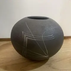 信楽焼　花瓶　丸型　未使用のサムネイル
