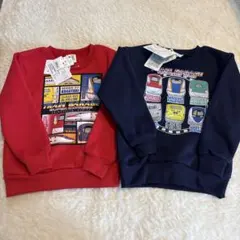 TRAIN GARAGE 新幹線トレーナー 110cm 赤・紺