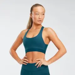 myprotein パワーメッシュ スポーツブラ ティールブルー クロスバックのサムネイル
