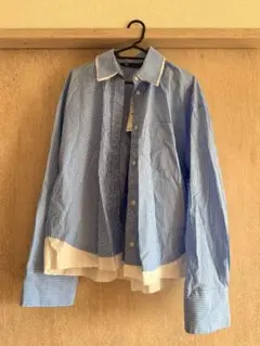ZARA ストライプシャツ ブルー ホワイト 新品