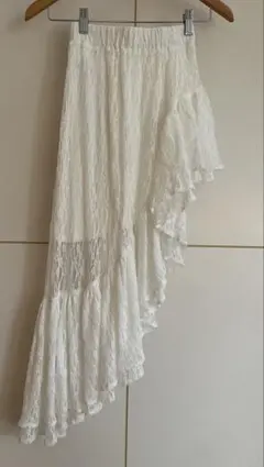 GRL アシンメトリーレースロングスカート