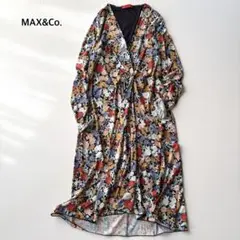 美品】マックスマーラ ロングラップワンピース リネン100 大きいサイズ