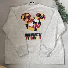 新品メンズ　M ミッキーマウス グレー トレーナー