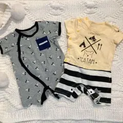半袖　ロンパース　2枚セット　まとめ売り　60〜70cm