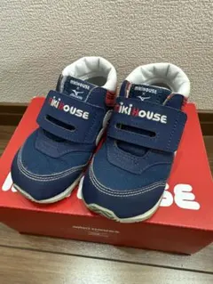 美品 ミキハウス × ミズノ ベビー キッズシューズ