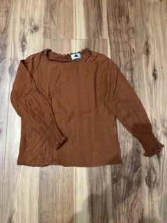 ブラウス　ブラウン　フリーサイズ　Sサイズより