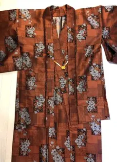 【新品 お仕立て上がり】 ウール 小紋 着物 & 羽織 アンサンブル 昭和レトロ