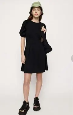 SLY スライ カーブスリーブウエストタックワンピース