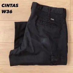 CINTAS シンタス カーゴパンツ ワークパンツ W36 ブラック 黒　古着