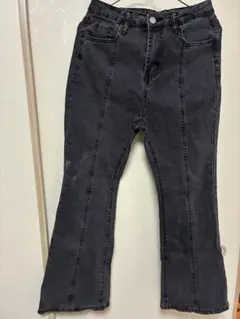 ダークグレー ブーツカットデニム　Lサイズ