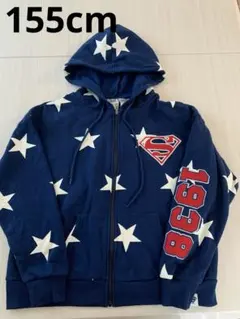 スーパーマン　ジッパー 裏起毛パーカー superman 男の子　160cm